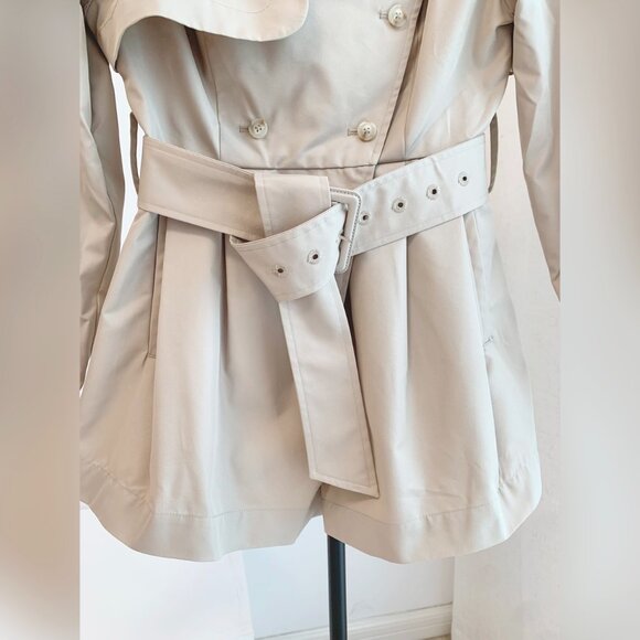 Helsa Oversized Women's Twill Cropped Trench Coat - Picture 10 of 14